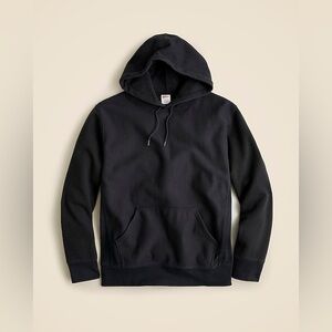 J.Crew The Tall heritage 14 oz. fleece hoodie in black. Size: L